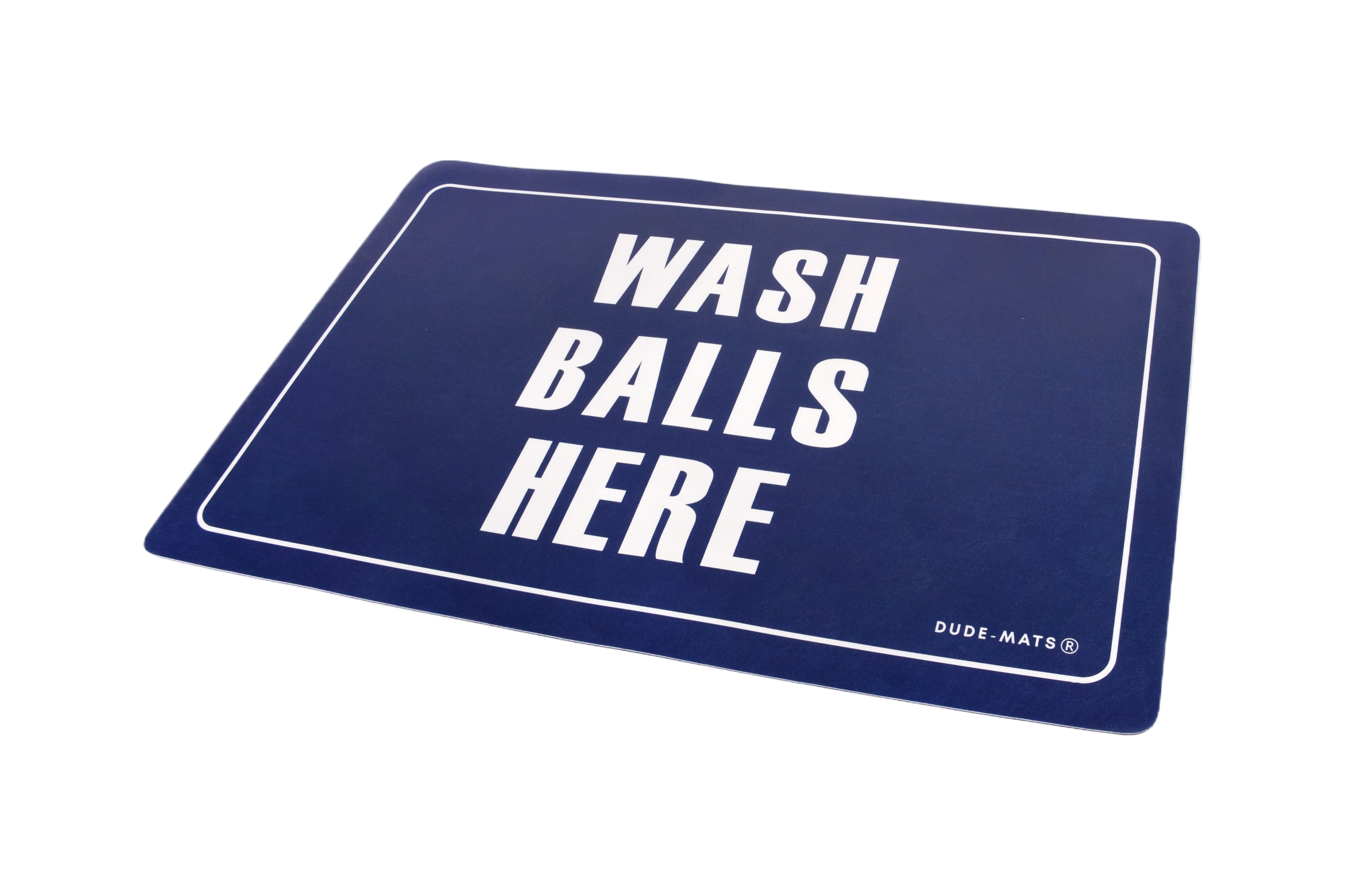 QuickDry Bath Mat: Wash Balls Edition (Navy)